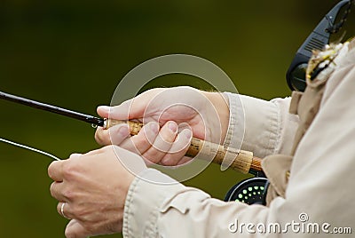 Fly fishing Stock Photo