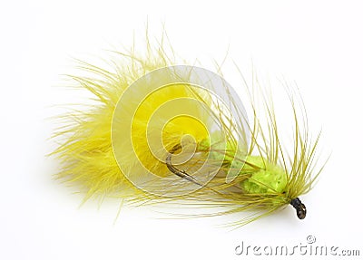 Fly fishing hook Stock Photo