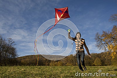 Fly a kite Stock Photo