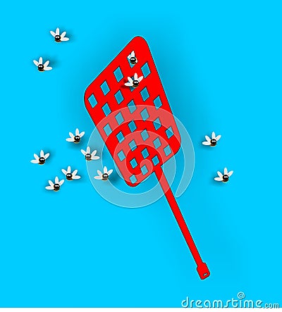 Fly swatter Vector Illustration