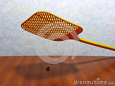 Fly Swatting Stock Photo