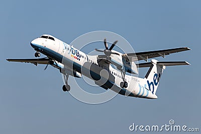Flybe Bombardier DHC-8-400 Dash 8 Editorial Stock Photo