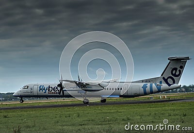 FlyBe Bombardier Dash-8 400 Editorial Stock Photo