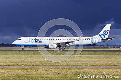 Flybe Embraer E-190 Editorial Stock Photo