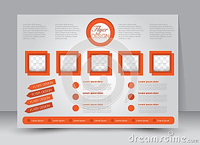 Flyer, brochure, magazine cover template design landscape orientation Vector Illustration