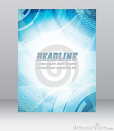 Flyer or brochure template, corporate banner, abstract technology design Vector Illustration