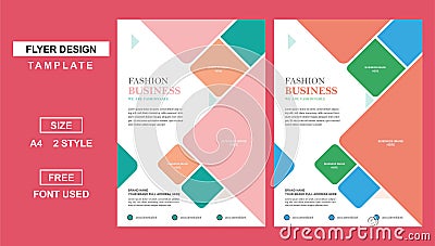 Flyer Design For Fashion Business Vector Illustration