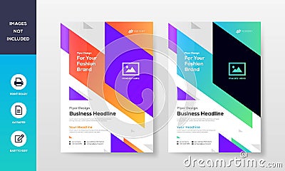 Creative and Colorful Shop, Company and all kinds fashion business flyer poster design a4 template Vector Illustration
