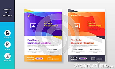 Creative and Colorful Shop, Company and all kinds fashion business flyer poster design a4 template Stock Photo