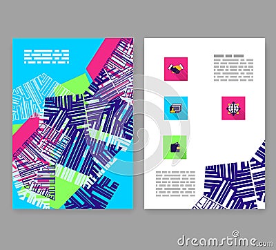 Flyer, leaflet, booklet layout. Editable design template A4 Vector Illustration