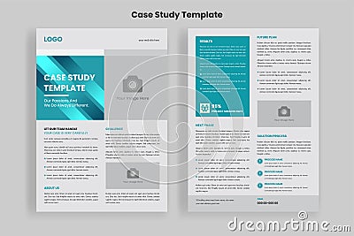 Case Study Template, Flyer Template, Double Side Flyer, Brochure Cover, Poster Template design Vector Illustration