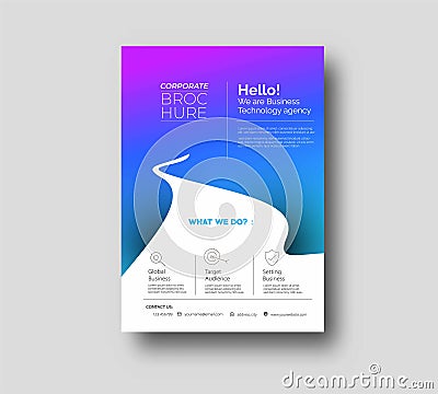 Flyer and Poster Cover Design in A4 Size Template Illustration Stock Photo
