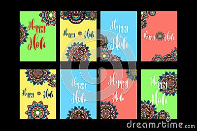 Flyer set with tribal ornaments Vector Illustration