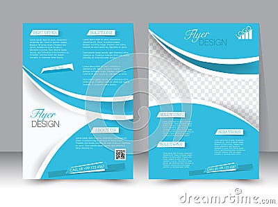 Flyer template. Business brochure. Editable A4 poster for design, education, presentation, website, magazine cover. Vector Illustration