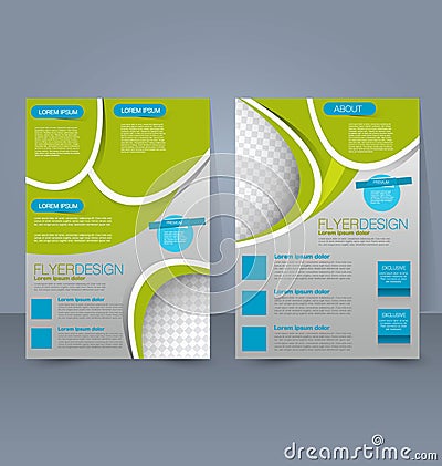 Flyer template. Business brochure. Editable A4 poster for design education presentation website magazine cover. Vector Illustration