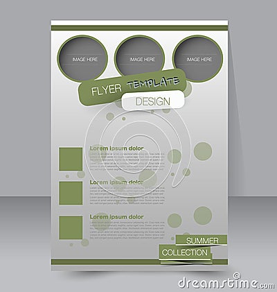 Flyer template. Business brochure. Editable A4 poster Vector Illustration