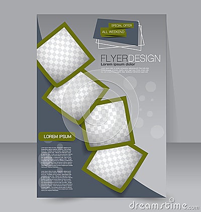 Flyer template. Business brochure. Editable A4 poster for design Vector Illustration