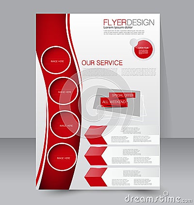 Flyer template. Business brochure. Editable A4 poster Vector Illustration