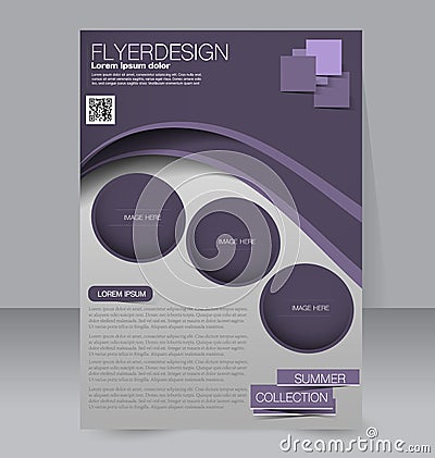 Flyer template. Business brochure. Editable A4 poster for design Vector Illustration