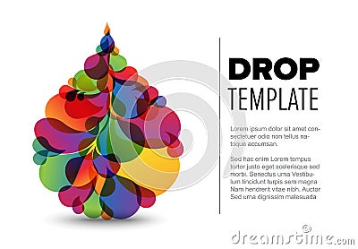 Flyer template with droplet Vector Illustration