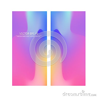 Flyer template header design. Abstract colorful liquid and fluid colors background for poster design. Red, violet, blue Vector Illustration