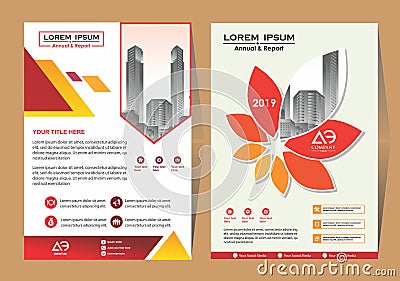 Vector Business brochure, flyers design template, company profile, magazine, poster, annual report, book & booklet cover, with gre Stock Photo