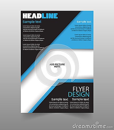 Flyers design template vector. Brochure report business magazine poster Vector Illustration