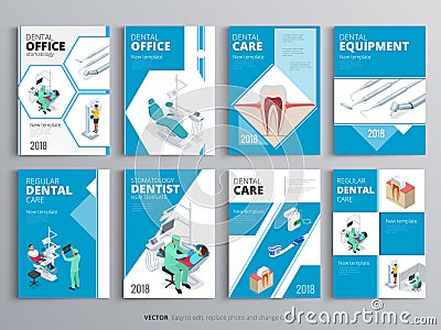 Flyers for Health and Medical concept. Hygiene template of flyear, magazines, posters, book cover, banners. Clinic Vector Illustration