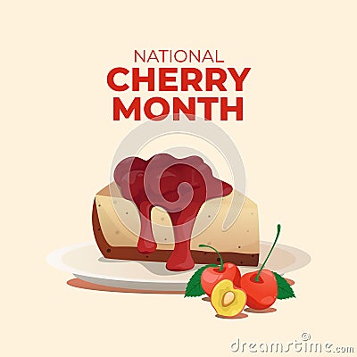 Flyers honoring National Cherry Month or promoting associated events might utilize National Cherry Month vector graphics. design Vector Illustration