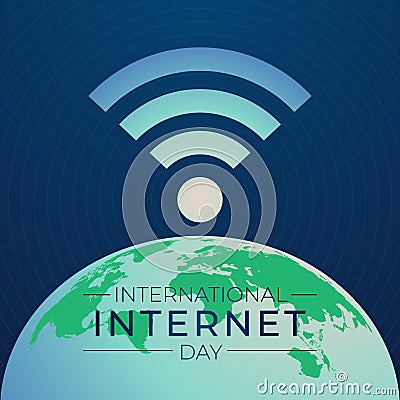 Flyers promoting International Internet Day or associated events may be made using vector pictures concerning the holiday. design Stock Photo