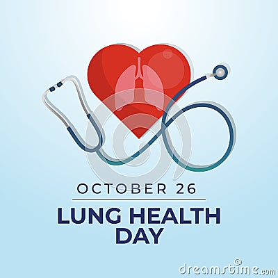 Flyers promoting Lung Health Day or other events can utilize vector pictures concerning the holiday. design of a flyer, a Vector Illustration