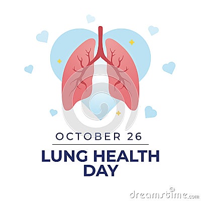 Flyers promoting Lung Health Day or other events can utilize vector pictures concerning the holiday. design of a flyer, a Vector Illustration