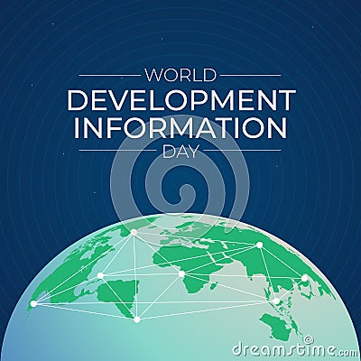 Flyers promoting World Development Information Day or associated events can utilize the World Development Information Day vector Vector Illustration
