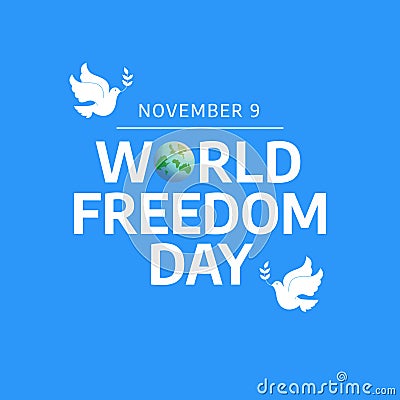 Flyers promoting World Freedom Day or associated events can utilize World Freedom Day-related vector graphics. design of a flyer, Vector Illustration