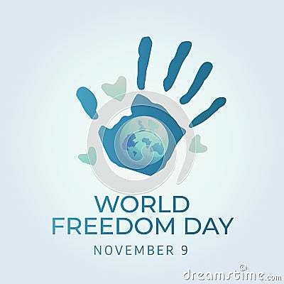 Flyers promoting World Freedom Day or associated events can utilize World Freedom Day-related vector graphics. design of a flyer, Vector Illustration