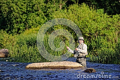 Flyfishing Stock Photo