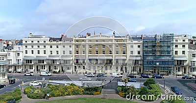 Flyg- sikt av en regenskapfyrkant i Brighton och Hove Flyg- sikt av en regenskapfyrkant i Brighton och Hove