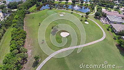 Flyg- surrvideogolfbana arkivfilmer Flyg- surrvideogolfbana arkivfilmer