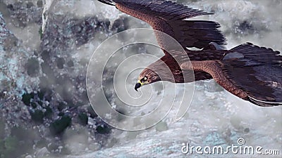 Flygörn med berg och himmel royaltyfri illustrationer Flygörn med berg och himmel royaltyfri illustrationer
