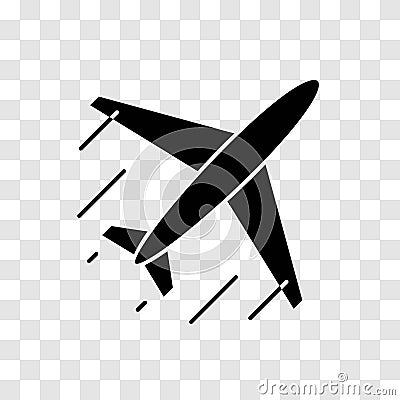 Flying airplane icon. Transportation symbol. Vector illustration. Vector Illustration