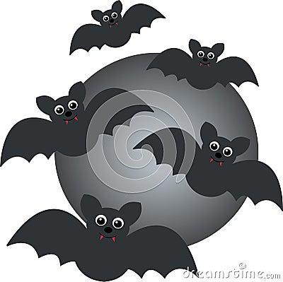 flying bats Vector Illustration