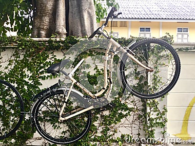 Flying bike. Stock Photo