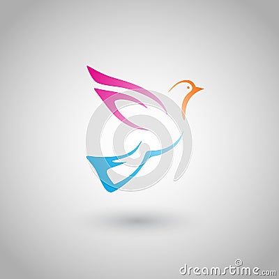 Flying bird Vector Illustration