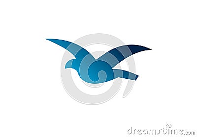 Flying Bird Abstract Logo design vector template.Colorful Dove creative Logotype icon Vector Illustration