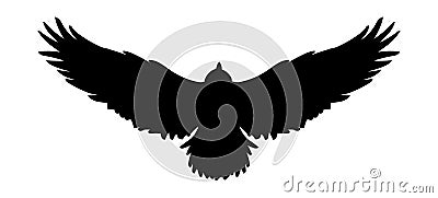 Flying bird icon logo, Vector eagle silhouette.Falcon illustration Vector Illustration