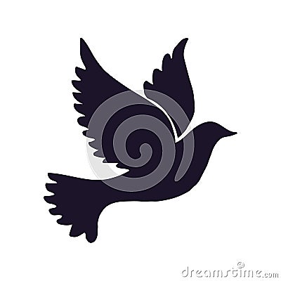flying bird. icon page symbol for your web site design. Stock Photo