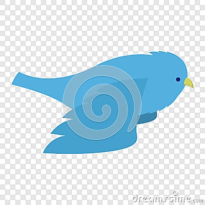 Flying blue bird illustration Vector Illustration