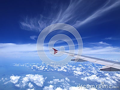 Flying on the blue sky Stock Photo