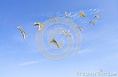 Flying books Stock Photo