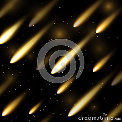 flying bright flash of fire, flashes of meteorite salute, glare and dust holiday Stock Photo